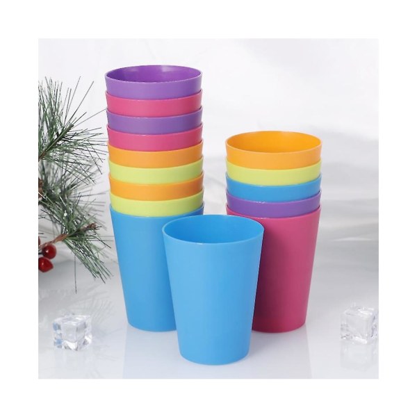 15 stk fargerike plastkopper drikkekopp for hjemmet Gjenbrukbar festutstyr og festtilbehør 101-200 ml (blandet farge)