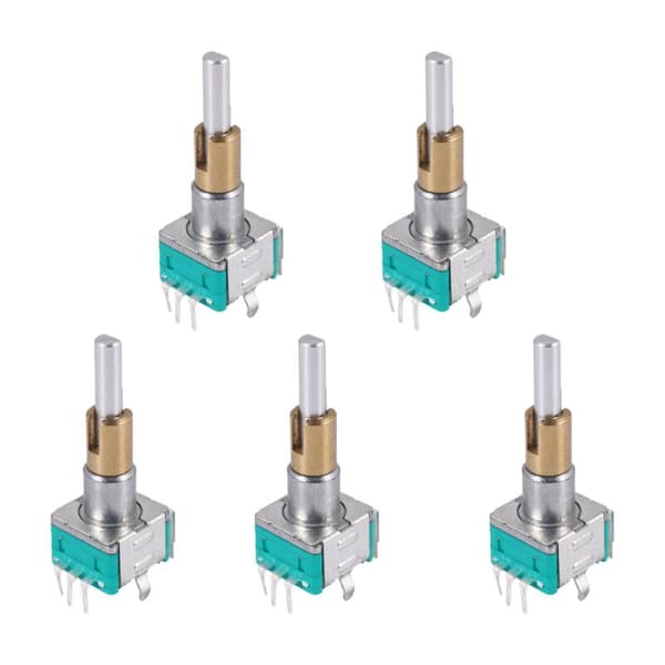 5 stk. EC11EBB24C03 Serie Dobbel Encoder med Bryter 30 Posisjonering Nummer 15 Håndtak Puls Punkt 25mm