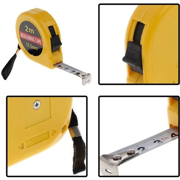 5-pack infällbara måttband i stål för inom- och utomhusbruk