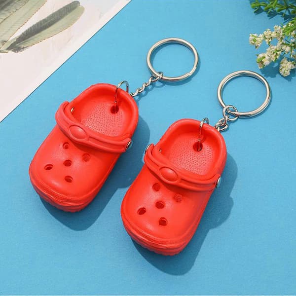 100% uusi, mini Crocs sandaali avaimenperä viehätys avaimenperä avaimenperän pidike avaimenperälahja Pink