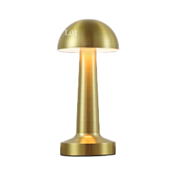Retro barbordlampe skrivebords nattlys lading utendørs musikk restaurant bordlampe atmosfærelys B Gold