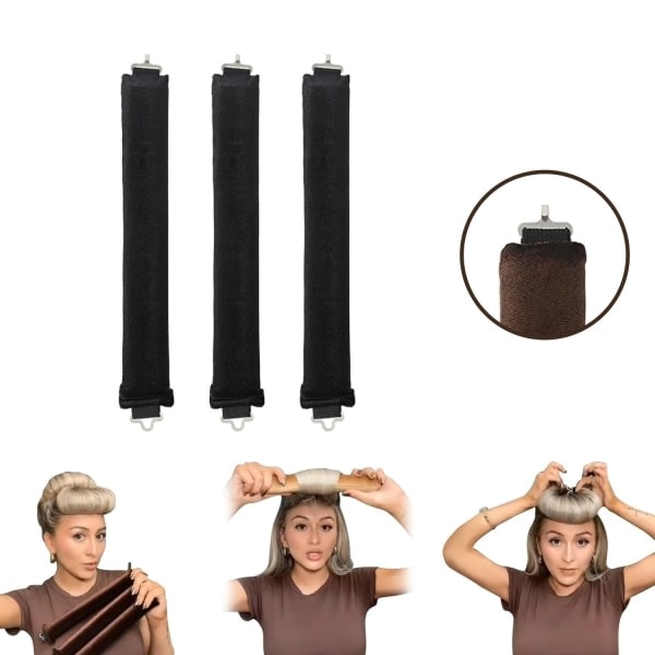 Lämmötön hiustenkiharrin Ei lämpöä hiustenkihartimet Black