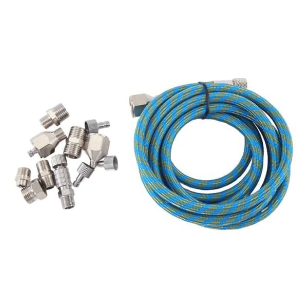 Airbrush Adapter Kit, Snabbkopplingskit, Nylonflätad Luftslang, för Kompressor och Slang