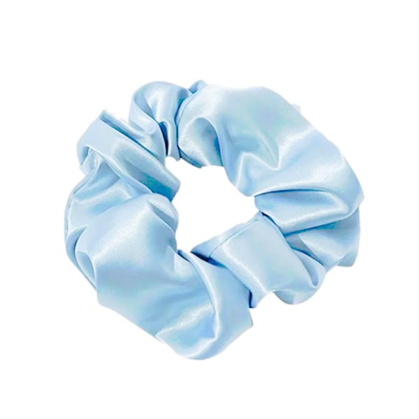 Hårsnodd - Scrunchie - Satin - 9cm - Himmelsblå Ljusblå