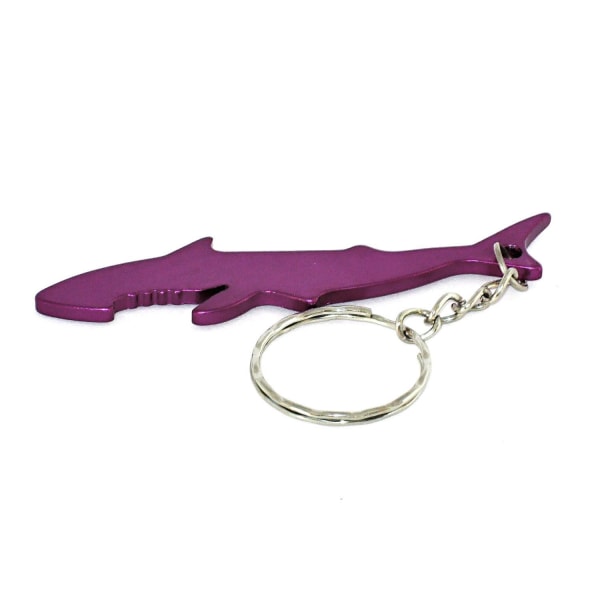 Nøkkelring - Flaskeåpner - Shark Purple