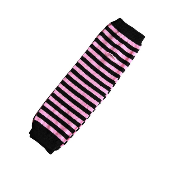 Armvarmere stripete, fingerløse og lange - Svart / lys rosa [35 cm] MultiColor 35cm Svart/ljusrosa