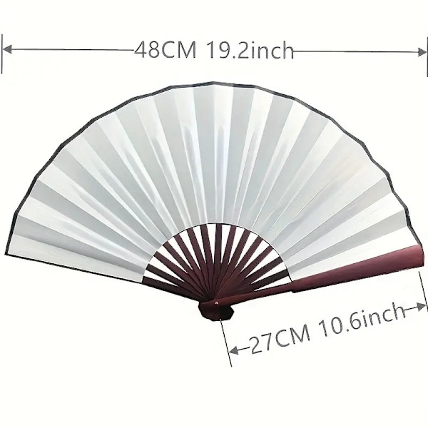 Solfjäder - Enfärgad - Stor 27cm - Flera färgval Svart