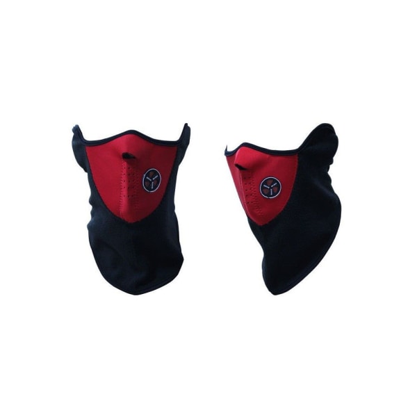 Dubbelpack - Röd cykelmask - Skidmask - Ansiktsmask - MC-mask Röd one size