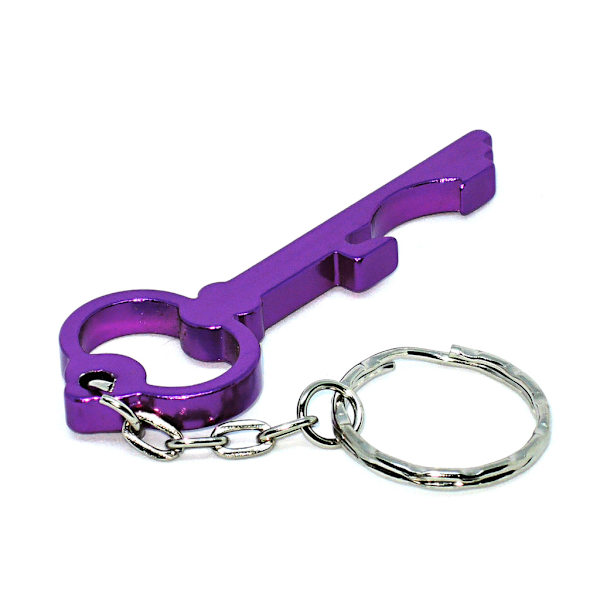 Nøglering - Flaskeåbner - Nøgle - Lilla Purple Lila