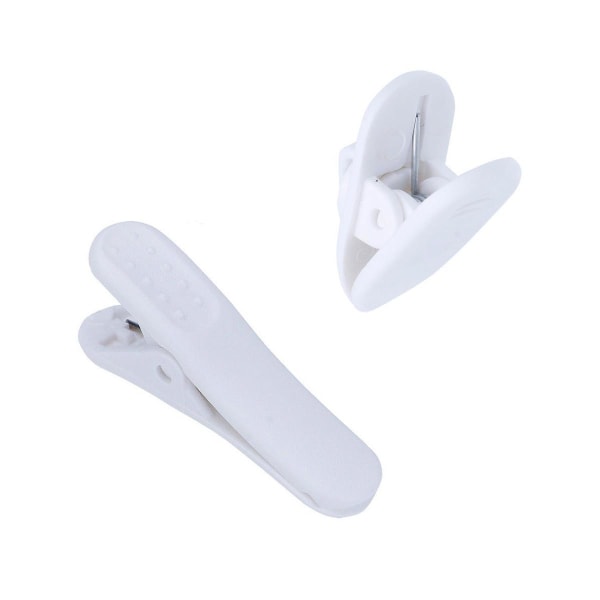 Hållare till hörlurssladd - hörlursklämma - Dubbelpack MultiColor Vit 2st Small+Large