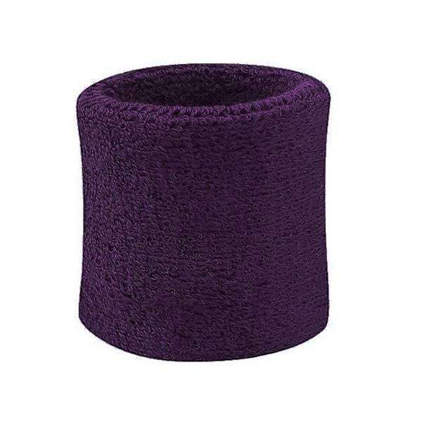 Svettband - Vristband - Korta [8cm] - Dubbelpack - Mörklila Mörklila one size