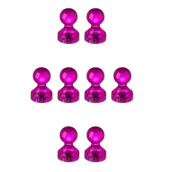Køleskabsmagnet - Pushpin magnet - Akryl - 8stk - Rose rød Pink
