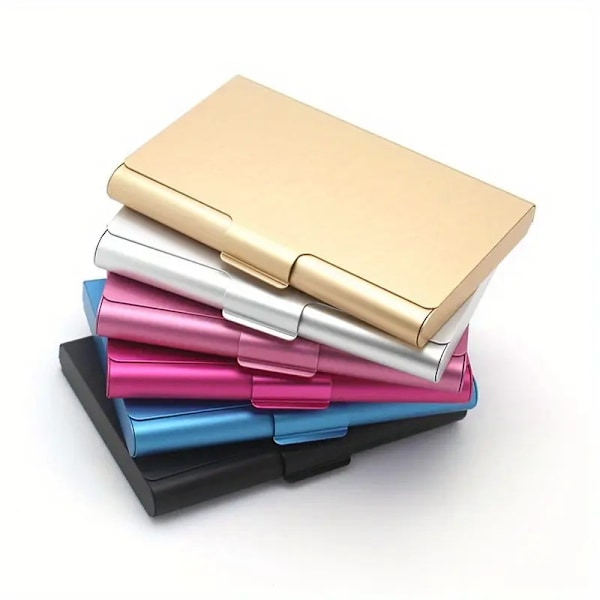 Glatt kortholder i aluminium - Stor - Lommebok - Flere fargealternativer Beige
