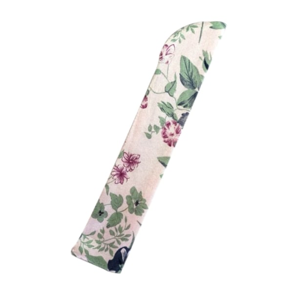 Solfjäder - Blomster [Ljus] med fodral - Vit/rosa/blå Vit