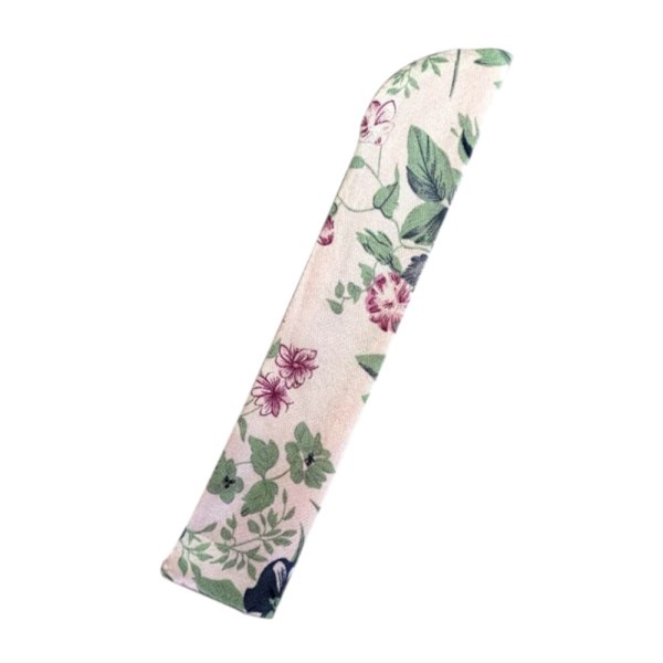 Vifte - Blomster [Lys] med etui - Hvit/rosa/blå White