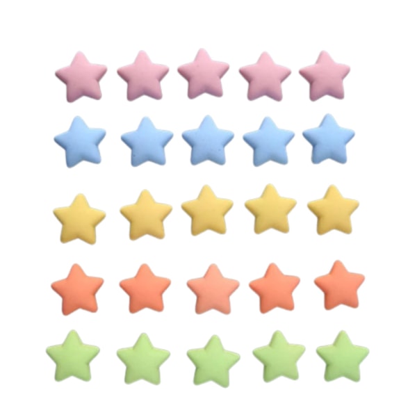 Kjøleskapsmagnet - Stjerner - Neodym - 5 stk Multicolor