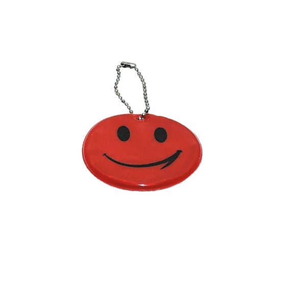 Reflekterende - Smiley - Rød Red Röd
