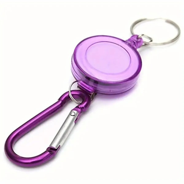 Avaimenperä sisäänvedettävällä narulla - Violetti Purple