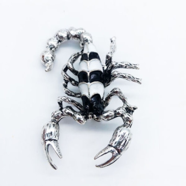 Broche - Sort Skorpion [Sølv] Black