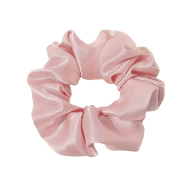 Hårsnodd - Scrunchie - Satin - 12cm - Ljusrosa Light pink