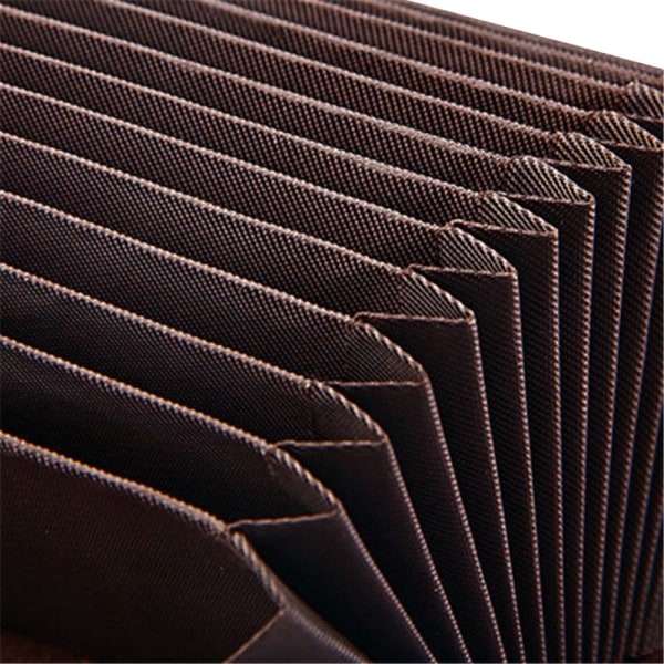 Kortholder i skinn - 15 rom - Flere fargevalg Brown Brun