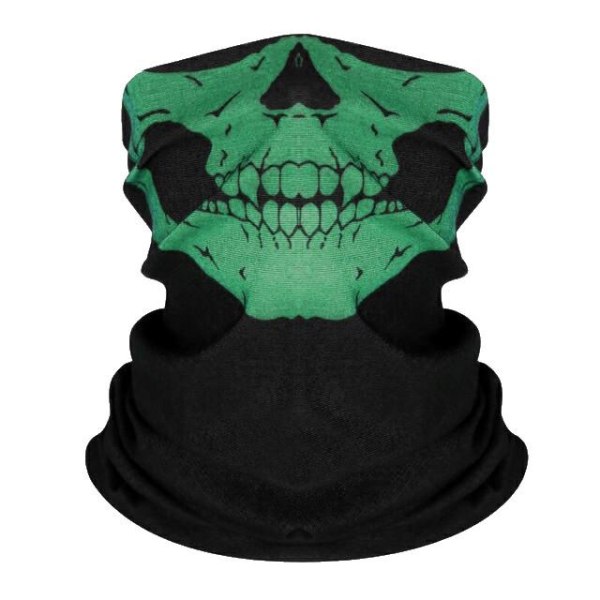 Dødningehoved Maske - Mørkegrøn - Halstørklæde - Bandana - Halsduk - Ski Maske Dark green one size