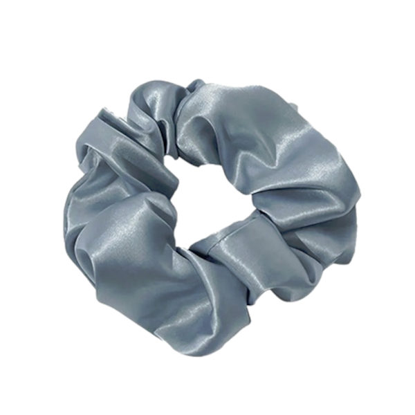 Hiuslenkki - Scrunchie - Satiini - 12cm - Harmaa Grey