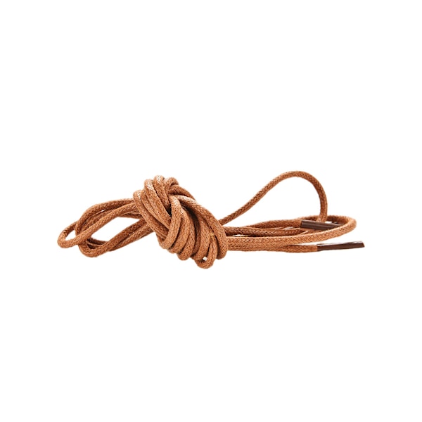 Skosnören - Ljusbrun - Rund vaxad [80 cm] Ljusbrun one size