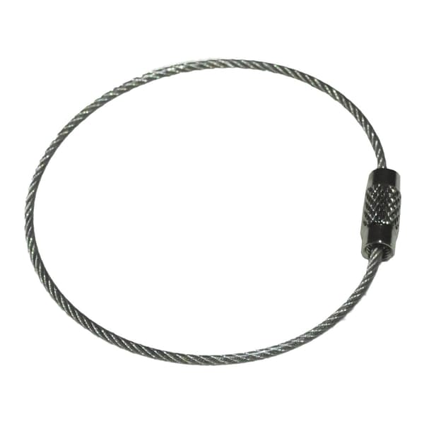 Nøglering i ståltråd - 50 mm diameter - 1,5 mm tykkelse - Flere farvevalg Silver Silver
