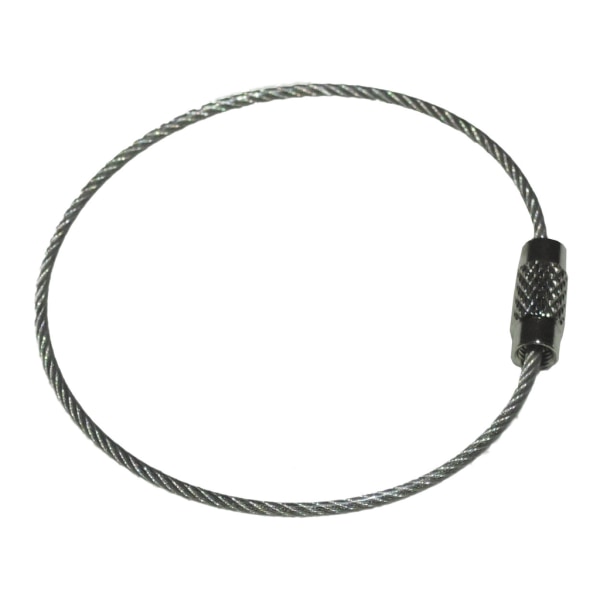 Nyckelring i ståltråd - 50mm diameter -1,5mm tjocklek Silver Silver