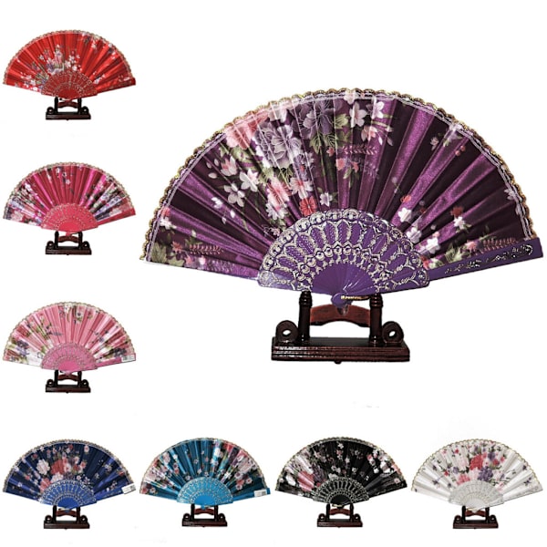 Solhat - Blomster i chiffon med plastikbase - Lilla Purple