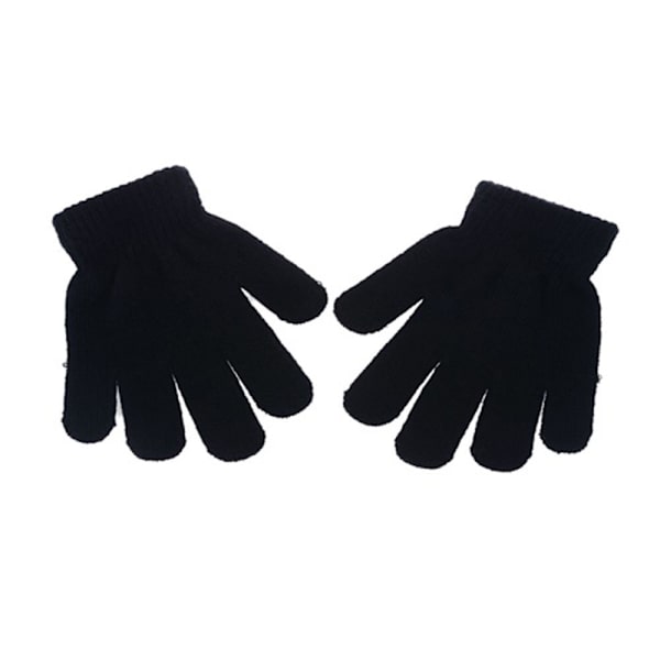 Fingervotter for barn - Svart Black one size