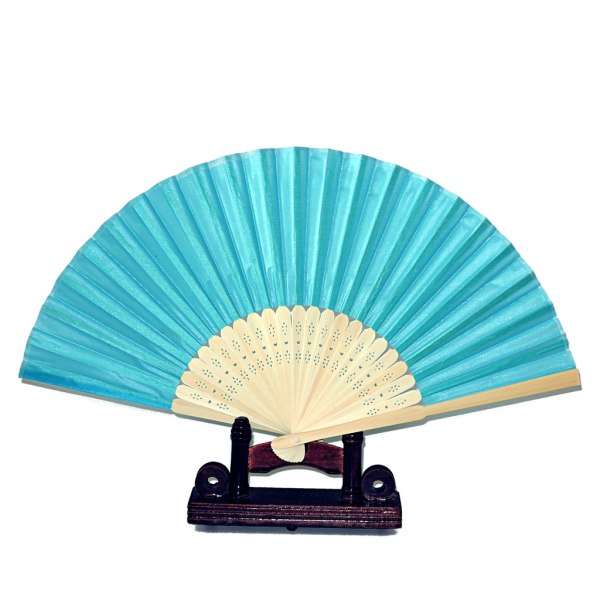 Ventilator - Ensfarvet turkis i chiffon med træbund Turquoise