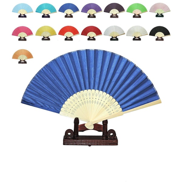Ventilator - Solid kongeblå chiffon med træbund Dark blue