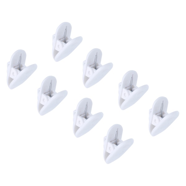 Hållare till hörlurssladd - hörlursklämma - 8-pack - Vit [Small] Vit
