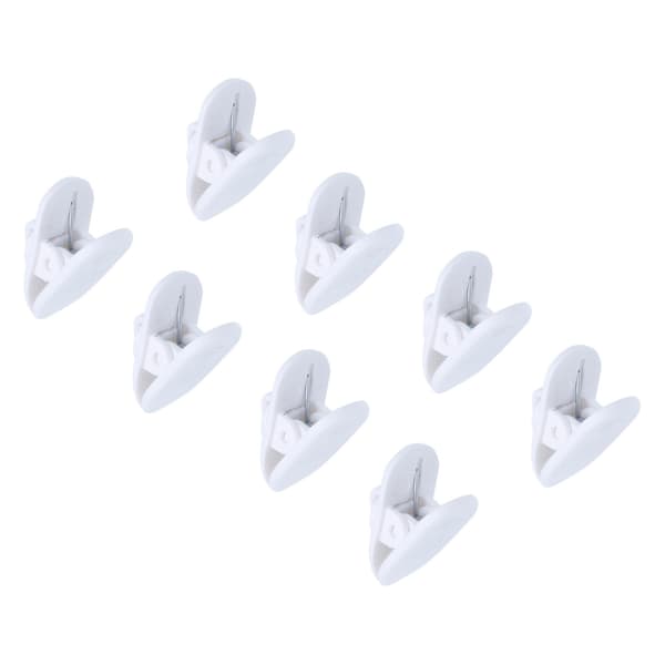 Hodetelefonkabelholder - hodetelefonklips - 8-pakning - Hvit [Liten] White