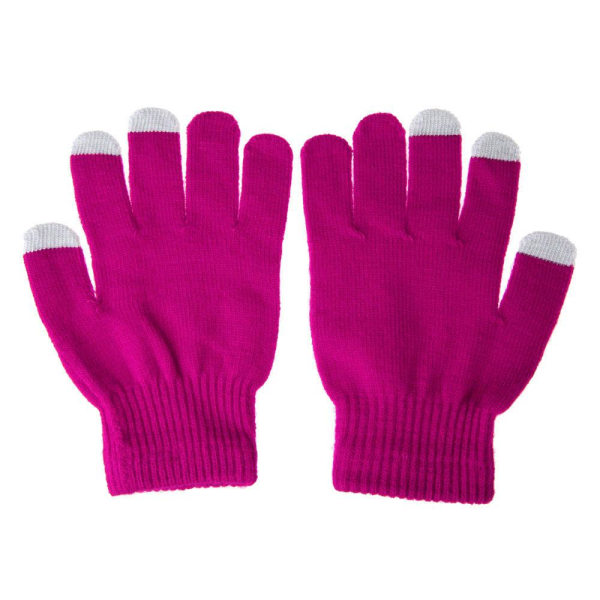 Smartphonehandskar - Mörkrosa - Touch Glove - Vantar Dark pink one size