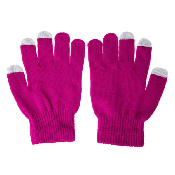 Smartphonehandsker - Mørkelyserøde - Touch Glove - Handsker Dark pink one size