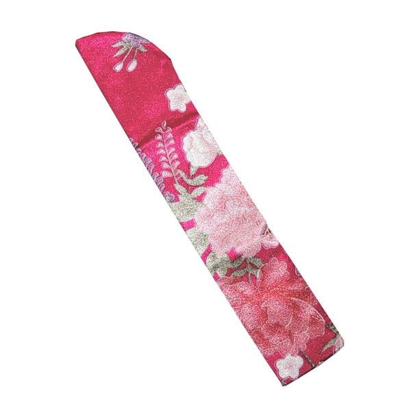 Solfjäderfodral med tryckt mönster [v2] - Rosenröd DarkPink Rosenröd