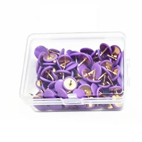 Häftstift - Kartnålar - Lila - 100st Lila