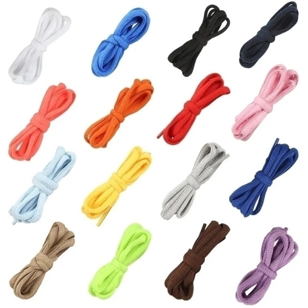 Kenkänauhat - Musta - Pyöreät - Soikeat [180 cm] Black one size