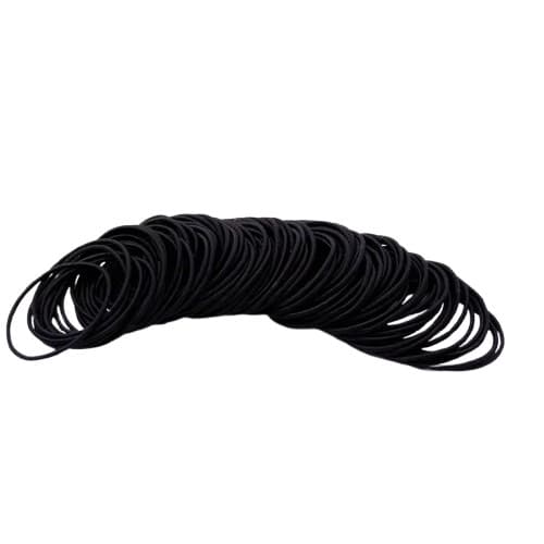 Elastiske tynne hårstrikker [40 mm] - Hårstrikker - 100 stk - Svart Black