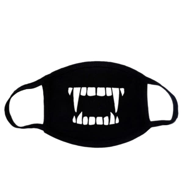 Ansiktsmask - Svart - Vampyr - Maskerad Svart one size