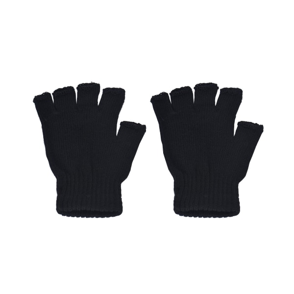 Firkantede handsker, korte og fingerløse Black one size