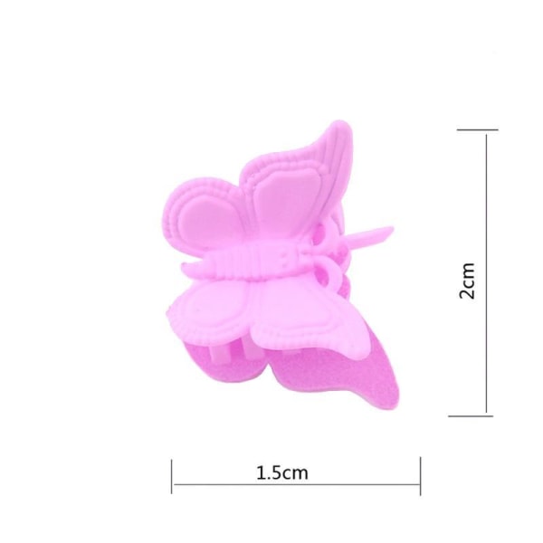 Pieni hiusklipsi - Butterfly - 4 kpl sekavärejä Multicolor
