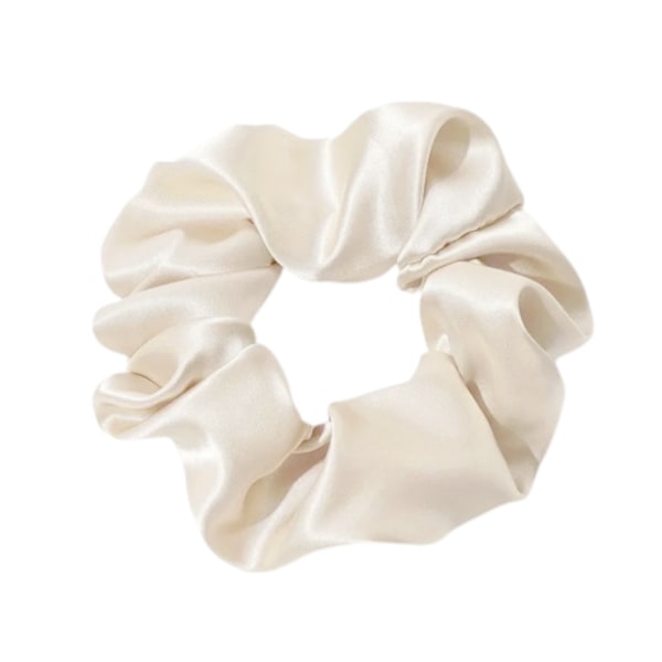 Hårsnodd - Scrunchie - Satin - 9cm - Vanilj Vanilj