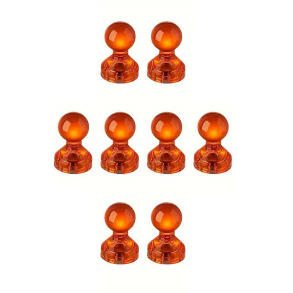 Jääkaappimagneetti - Nastamagneetti - Akryyli - 8kpl - Oranssi Orange