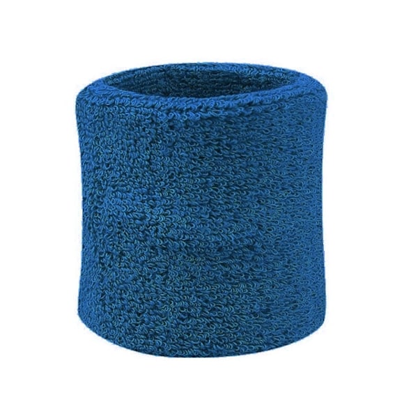 Svettband - Vristband - Korta [8cm] - Dubbelpack - Blå Blå one size
