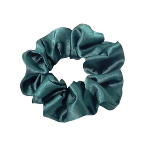 Hårbånd - Scrunchie - Satin - 12cm - Grøn Green