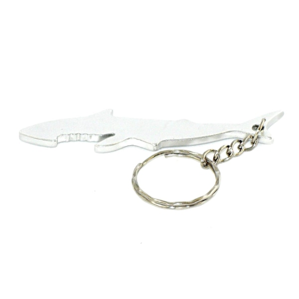 Nyckelring - Flasköppnare - Haj - Silver Silver